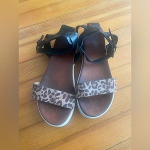 Cheetah platform sandals size 8!